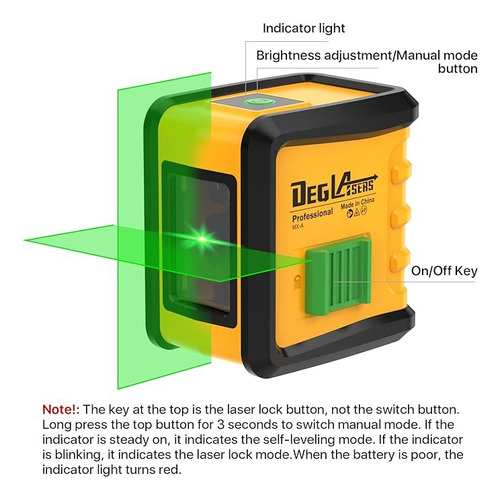 Nível De Laser Verde Deglasers De 100 Pés Com Tripé E Bolsa