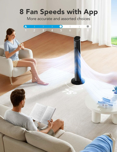 Goveelife Ventilador De Torre Inteligente De 36 Pulgadas 12 Cm Negro N/a N/a 0