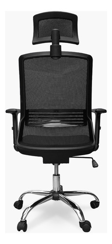 Silla De Escritorio Cuba Alta Brazo Reg Y Cabecero Form Color Negro