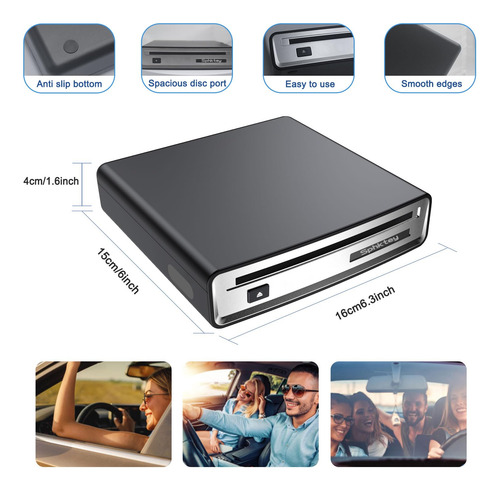 Reproductor De Cd Usb Sphktey Para Coche Con Puerto Usb/aux,