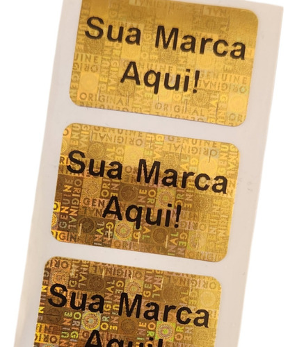 600 Lacre Selo Personalizado Holográfico Garantia 20x30mm