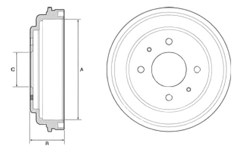 Campana Freno Tra (180mm) Maza Hyundai Atos 98-03