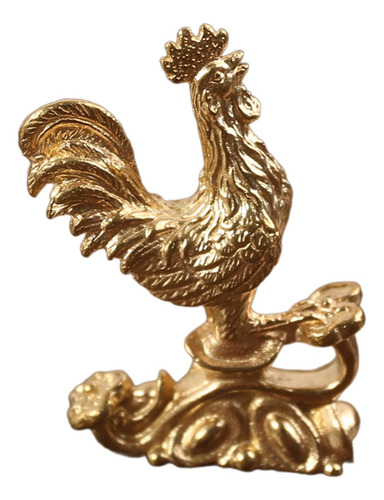 3 Estatuilla De Pollo, Escultura De Gallo, Adorno De Oro