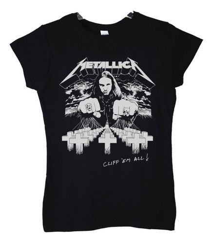 Polera Mujer Metallica Cliff Em All Metal Abominatron