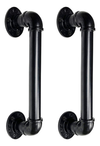Manija De Puerta De Hierro Fundido Rústico 30 Cm