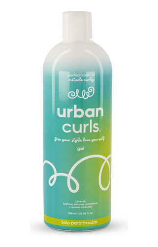 Gel Para Cabello Rizado Urban Curls Hidrata Anti Frizz 960ml