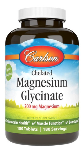 Glicinato Magnesio 180tabs - Unidad a $1899