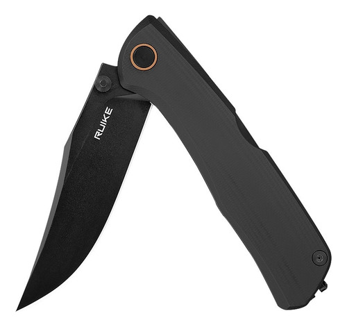 Navaja Ruike P882 8,5cm Backlock Acero Dureza 57-59hrc. Color Negro
