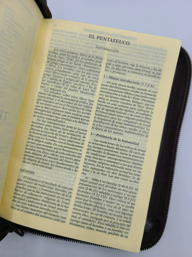 Imagen 6 de 9 de Biblia Catolica De Jerusalen Bolsillo Cierre Piel Cafe