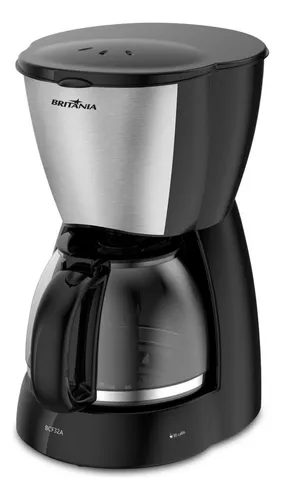 Cafeteira Britânia 32 Cafezinhos BCf32A 1.28 Litros 800W Cor Inox Preta 110V
