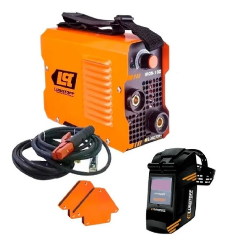 Soldadora Inverter Lüsqtoff Iron-100  + Careta + 2 Escuadras