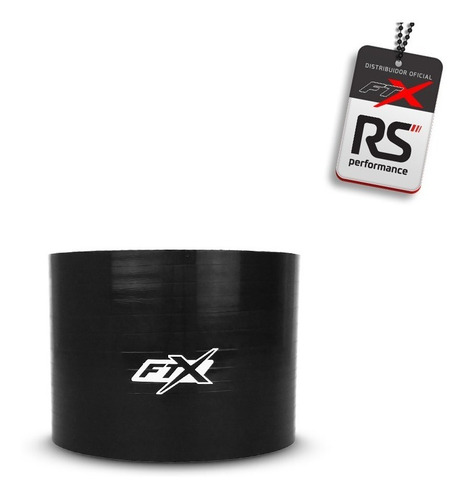 Kit 1 Mangote Silicone Reto 3.5 Com 2 Abraçadeiras Ftx Preto