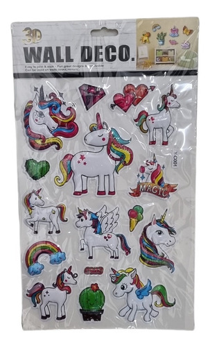 Diseños Stickers Pegatinas Surtidas Sorpresa Niños 16 Und 3d