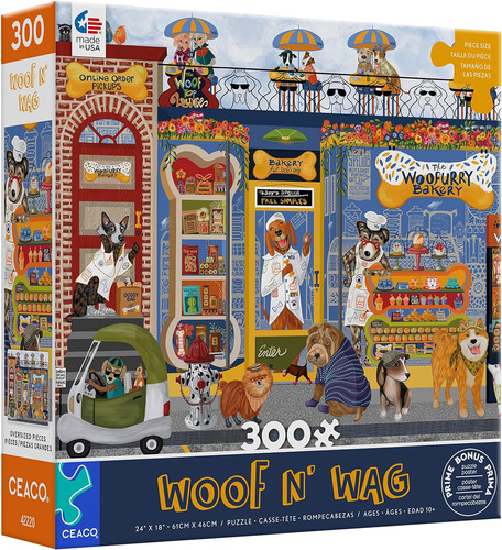 Ceco - Woof N Wag - Bakery Woofurry - Rompecabezas De 300 Pi