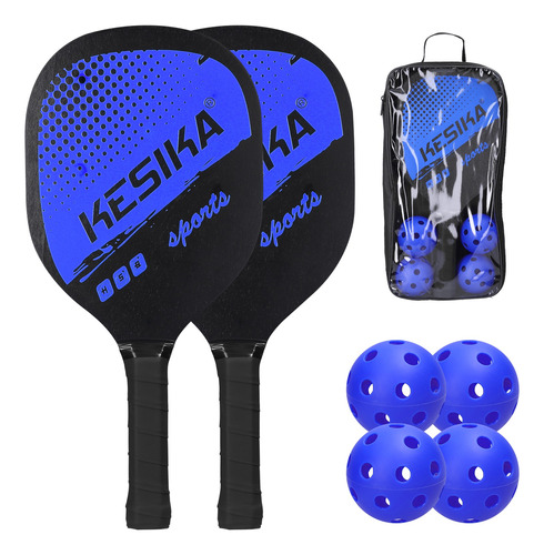 Pickleball Raquetas Juego De Pelotas 2 Raquetas Y 4 Pelotas