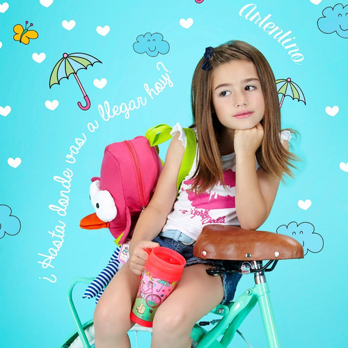 Mochila Infantil Nene Nena Escolar Jardín Pajarito Artentino
