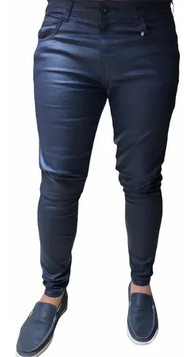 Calça imita hotsell couro masculina