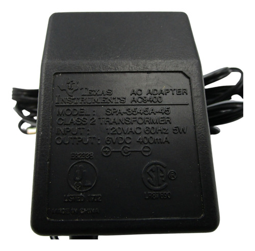 Cargador Texas Instruments 5w 6v 400ma Ac9400 Spa-3545a-45 (Usado)