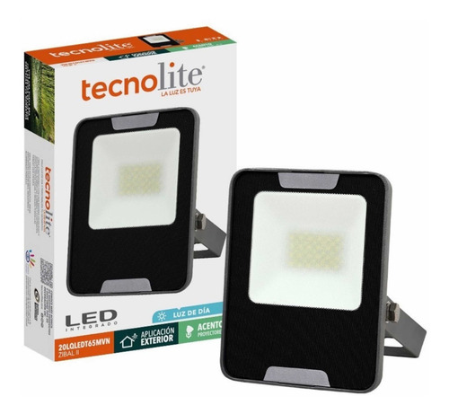 Reflector Led 30w Tecno Lite Luz Cálida 3000 Luz Fría 6500k Carcasa Negro Luz Blanco Frío
