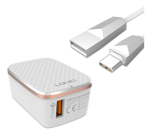 Cargador Ldnio A1204q Carga Rapida Auto Id 18w Usb-c