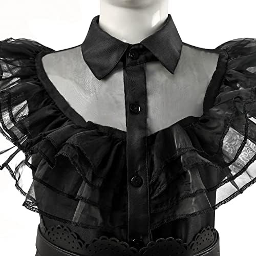Vestido De Miércoles Addams Para Mujer, Disfraz Para Niñas,