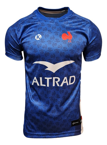 Camiseta Rugby Kapho Francia Azul/blanca Adultos