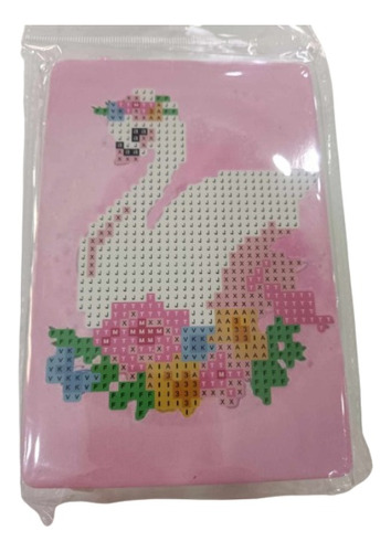 Pintura Por Diamantes Kit Completo 10x15 Cisne Flores