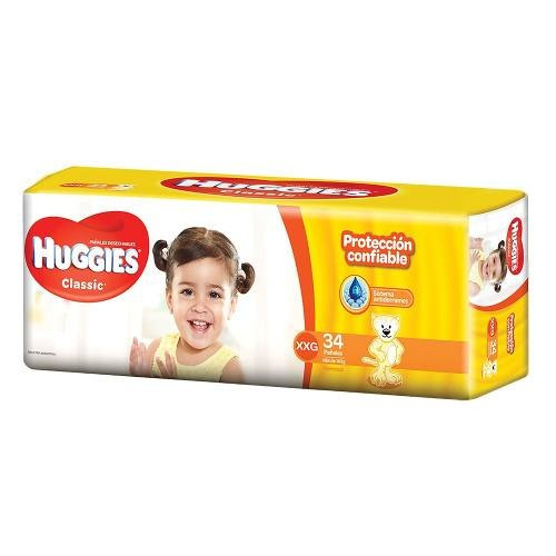 Pañales Huggies Classic Xxg 34 - Bebés Y Niños