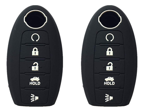 2pcs Silicone Smart Remote Key Fob Cover Compatible Wit...