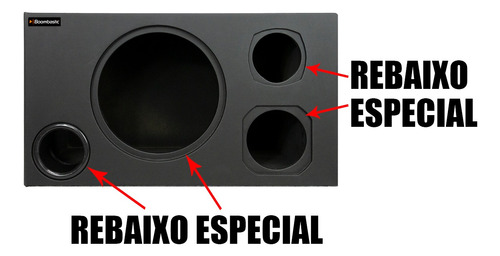 Caixa Trio Som Box 45 L Automotiva Completa 380 Rms Rebaixo