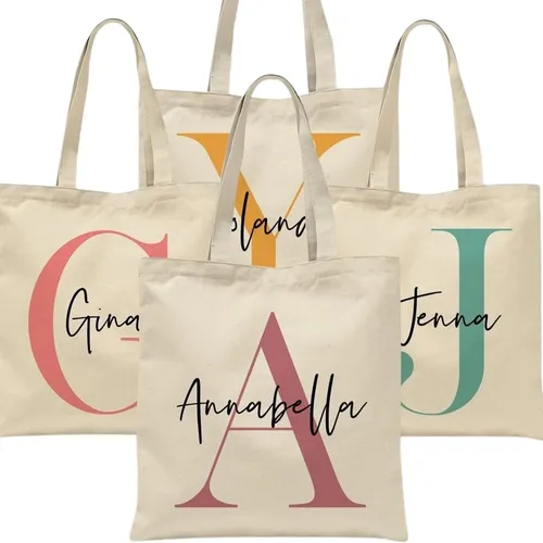 Bolsa De Lino Tote Bag Personalizadas Beige Tote Bag