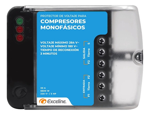 Protector Voltaje Compresores Monofasicos 220v Exceline
