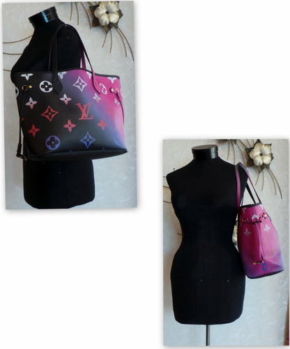 Cartera Tote Multicolor Fucsia Diseñador