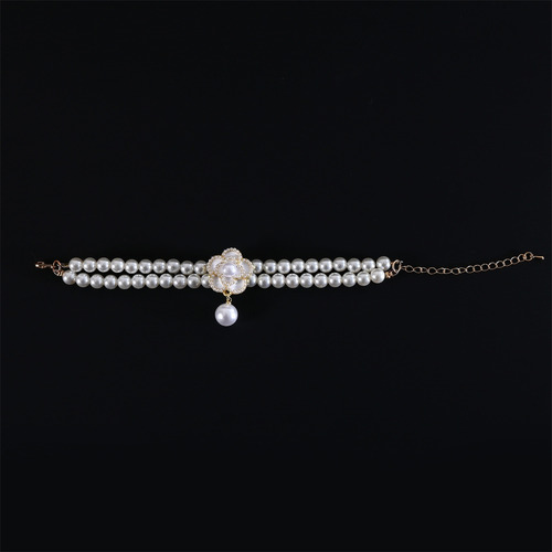 (s) Collar De Perlas De Doble Capa Para Mascotas Con Colgant