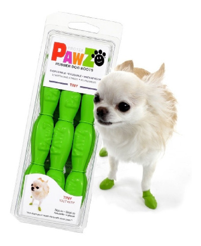 Sapatinho P/ Pet Cachorro Pawz Bota Verde Tam Pppp - 4un