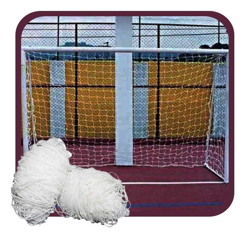 Par Rede De Gol Futsal, Futebol Salão F. 3mm, Proteção U.v.
