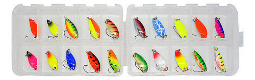 Juego De 20 Señuelos Con Cuchara Para Truchas, Cebo De Pesca