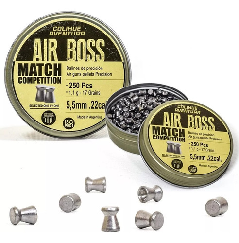 Balines Apolo Air Boss Match Competition 5,5mm - 17gr X 250u