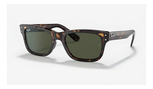 Anteojos de sol Ray-Ban Burbank talle Extra large armazón polished havana y lente green