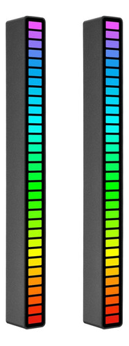 Luces Rítmicas Rgb Con Control De Sonido, 2 Piezas, 32 Luces