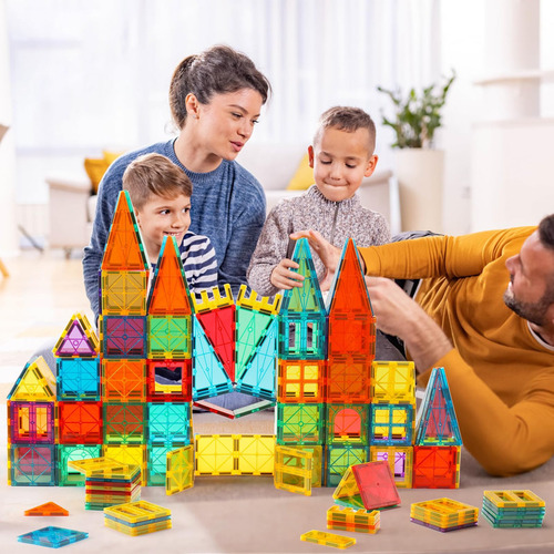 Set Còlourful Bloques Magnéticos Para Construir 60 Piezas