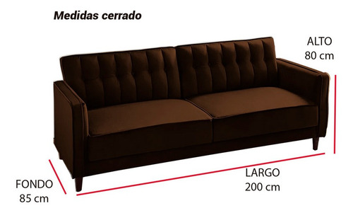 Sofa Cama Ninatzin Chocolate Pieza Salas Mueble Sofas Sillon