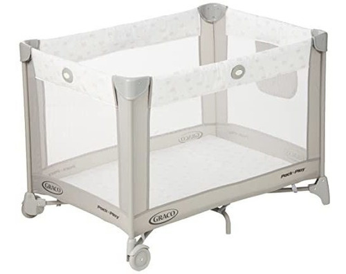 Corral Portatil Para Bebe Totalmente Plegable Blanco Y Crema