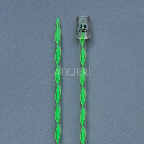 Imagen 4 de 7 de Agujas Tricot De Acrilico Marca Almendra N° 4 X Par