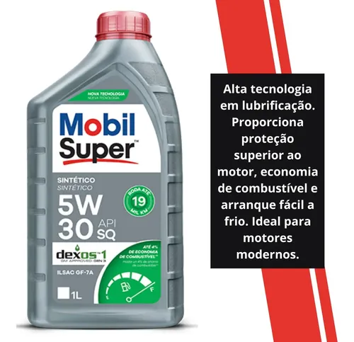 Óleo De Motor 5w30 Api Sq Dexos 1 Ilsac Gf-7 Mobil | MercadoLivre