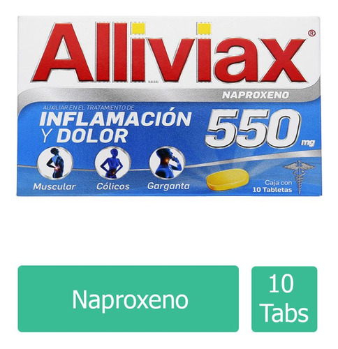 Alliviax 550 Mg Caja Con 10 Tabletas