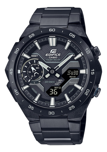 Reloj Hombre Casio Ecb-2200dc-1adf Edifice Color de la correa Negro Color del bisel Negro Color del fondo Negro