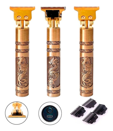Kit 3 Maquininhas Barbeadores Cabelos Clipper Elétrico
