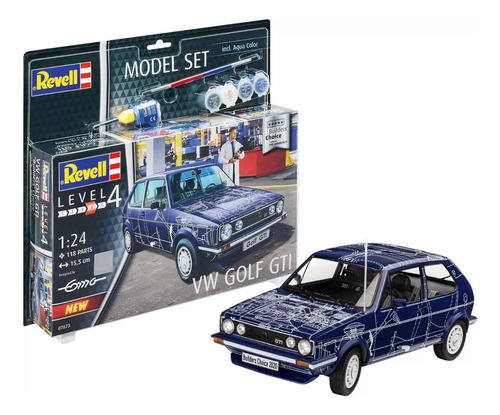 Kit Revell Model Set Volkswagen Golf Gti 1/24 Completo 67673