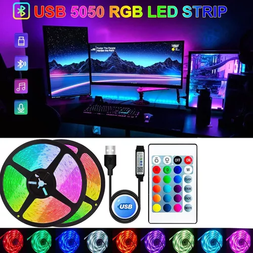 Tira De Luces LED USB 5050 RGB, Luz Led, Cinta De Cinta Flexible